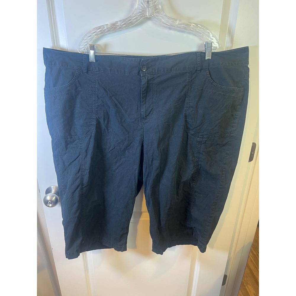 Lane Bryant‎ Womens Bermuda Shorts Cotton Stretch Black 26